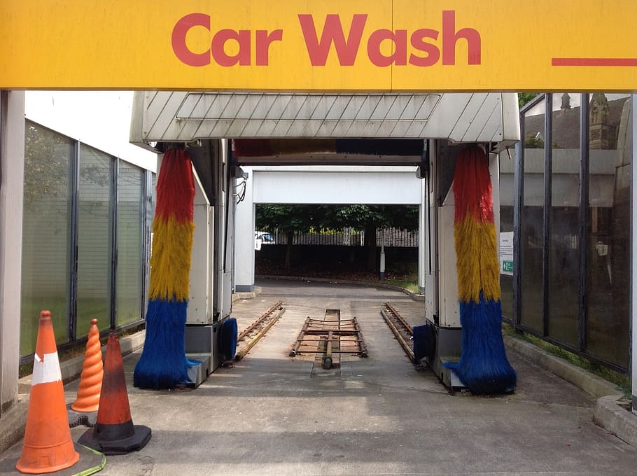 Car Wash Signed Cleared, text, architecture, communication, day