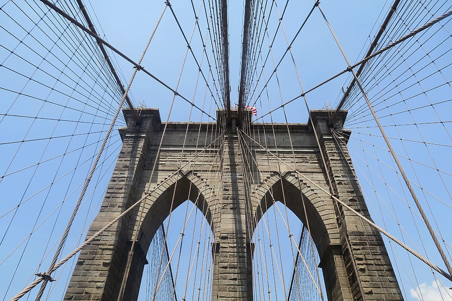 HD wallpaper: bridge, brooklyn bridge, new york, blue, manhattan, city,  built structure | Wallpaper Flare