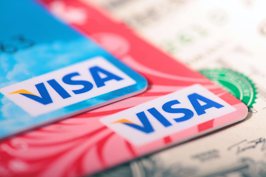 visa, pay, paying, dollar, travel, card, money, credit, hologram, HD wallpaper