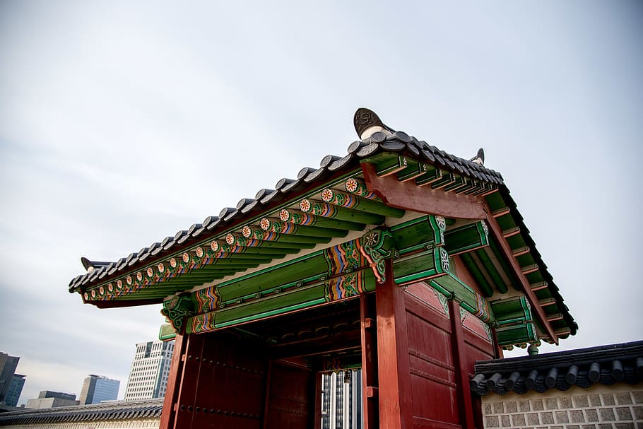 south korea, gyeongbokgung palace, architecture, built structure, HD wallpaper
