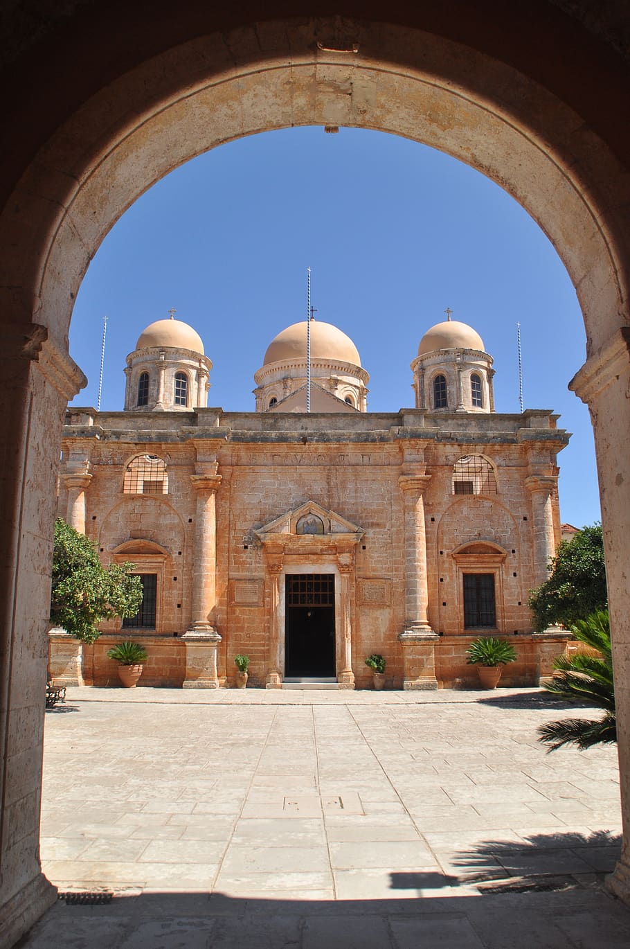 monastery, old, greece, crete, historically, masonry, middle ages HD wallpaper