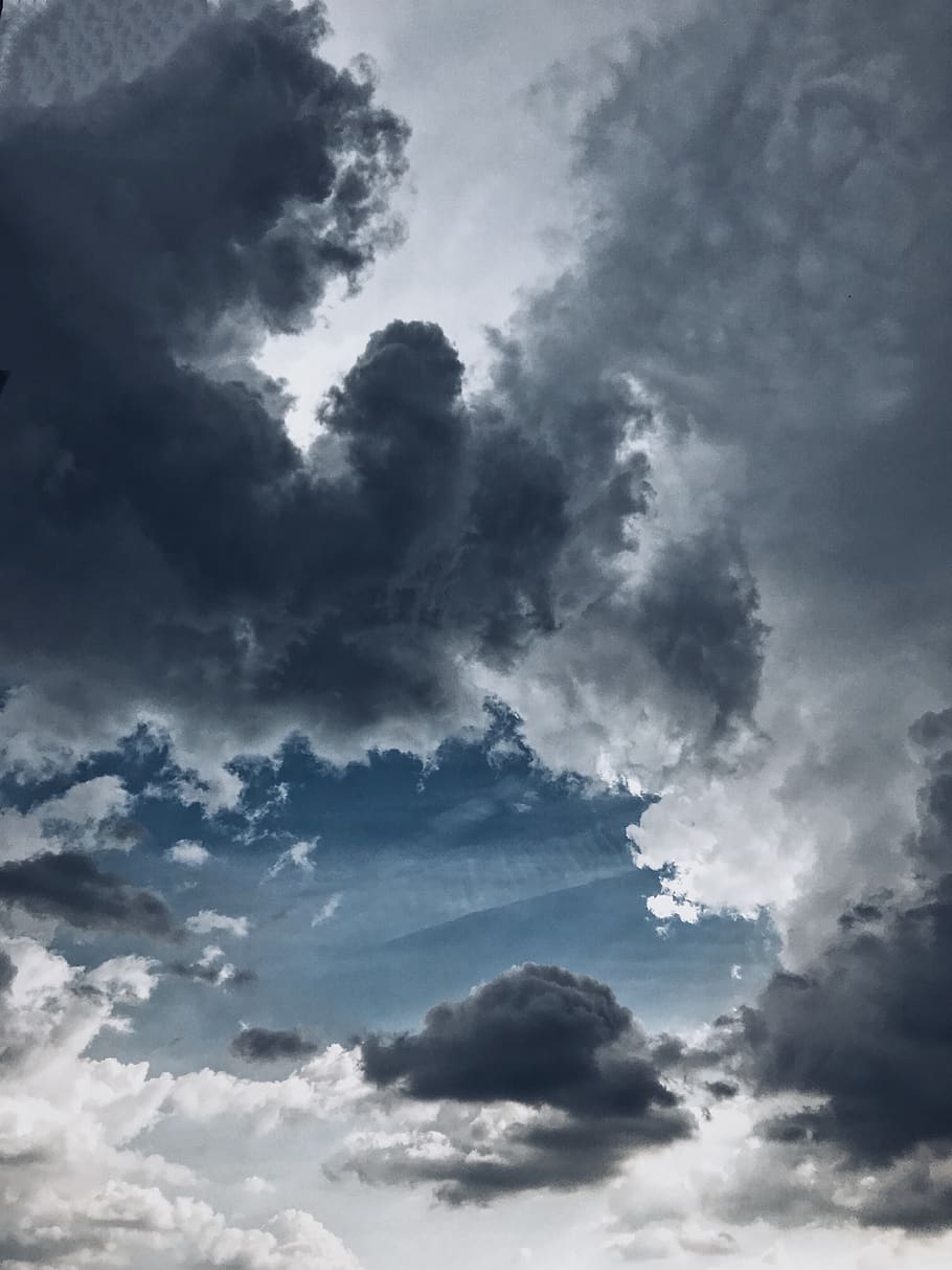 Nimbus Clouds, bright, cloudiness, cloudscape, cloudy, day, daylight HD wallpaper