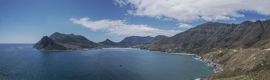 south africa, cape town, hout bay, mountains, beach, ocean, HD wallpaper