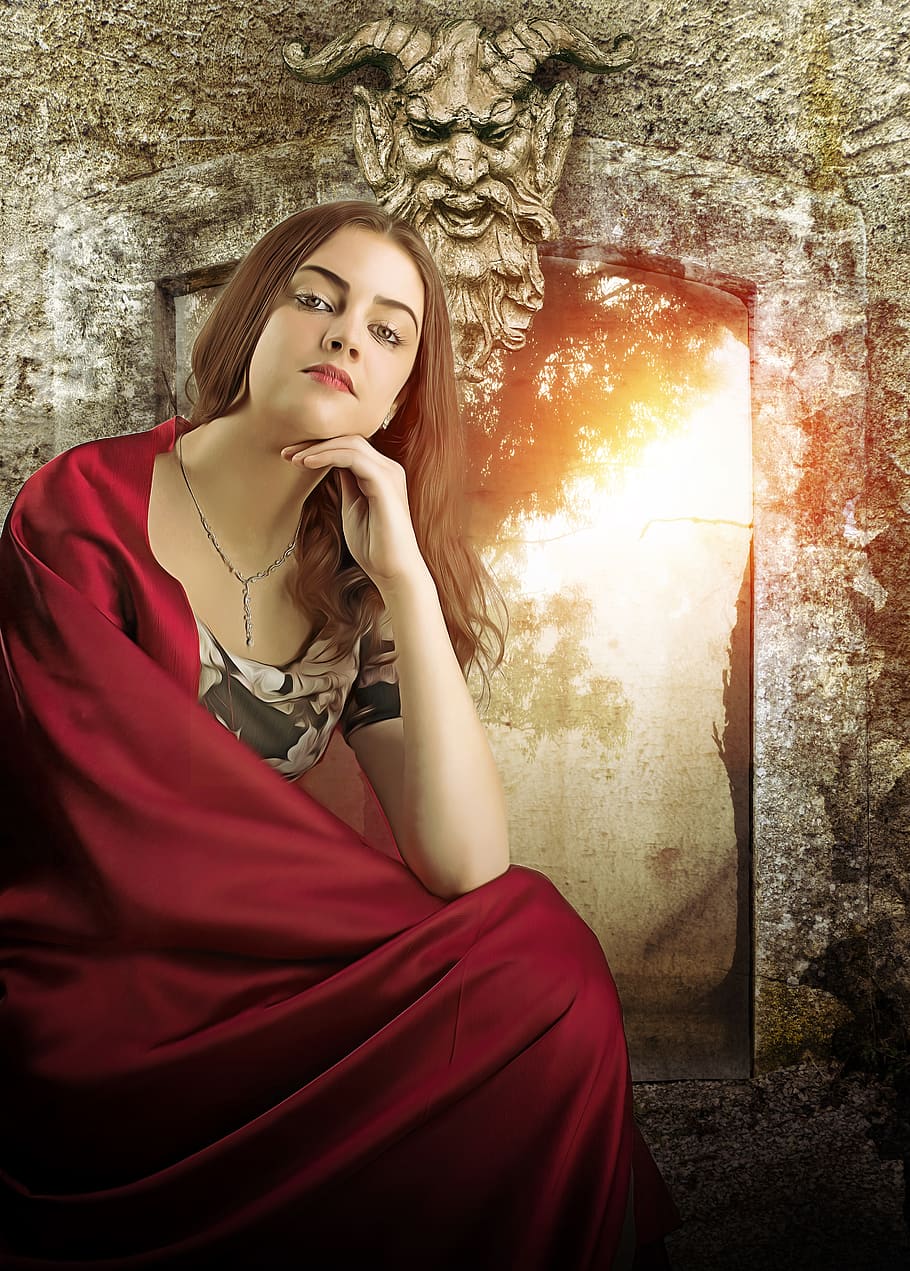 gothic, fantasy, dark, female, woman, girl, young, beauty, portrait HD wallpaper