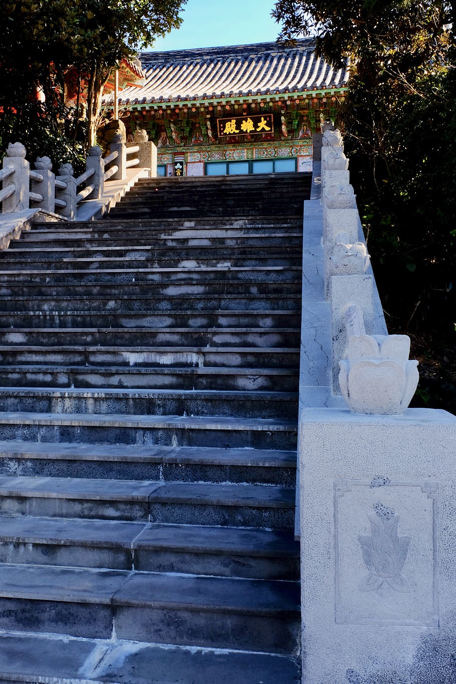 Temple, Stairs, architecture, built structure, staircase, building exterior HD wallpaper
