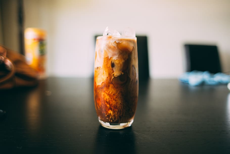drinks, beverage, cold, table, restaurant, ice, coffee, glass HD wallpaper
