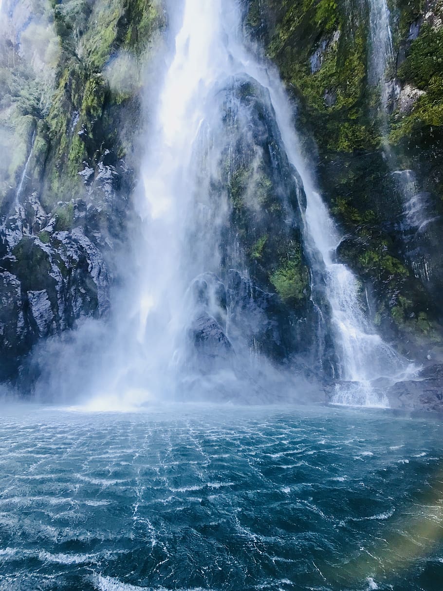 Blue Body Of Water , cascade, daylight, nature, scenic, stream HD wallpaper