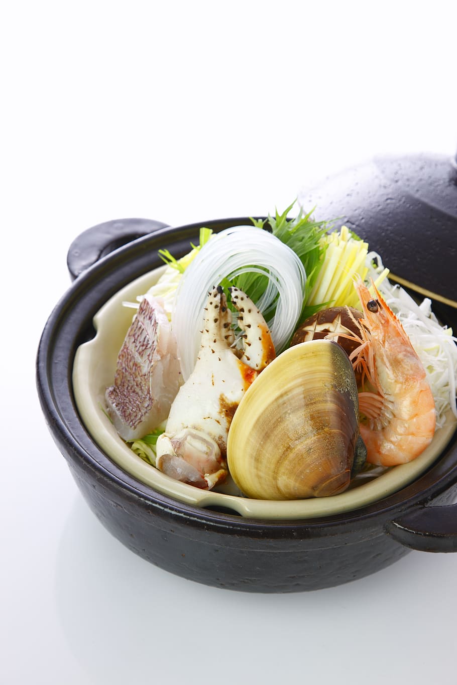 Black Cooking Pot, cuisine, delicious, epicure, fish, food, meal HD wallpaper