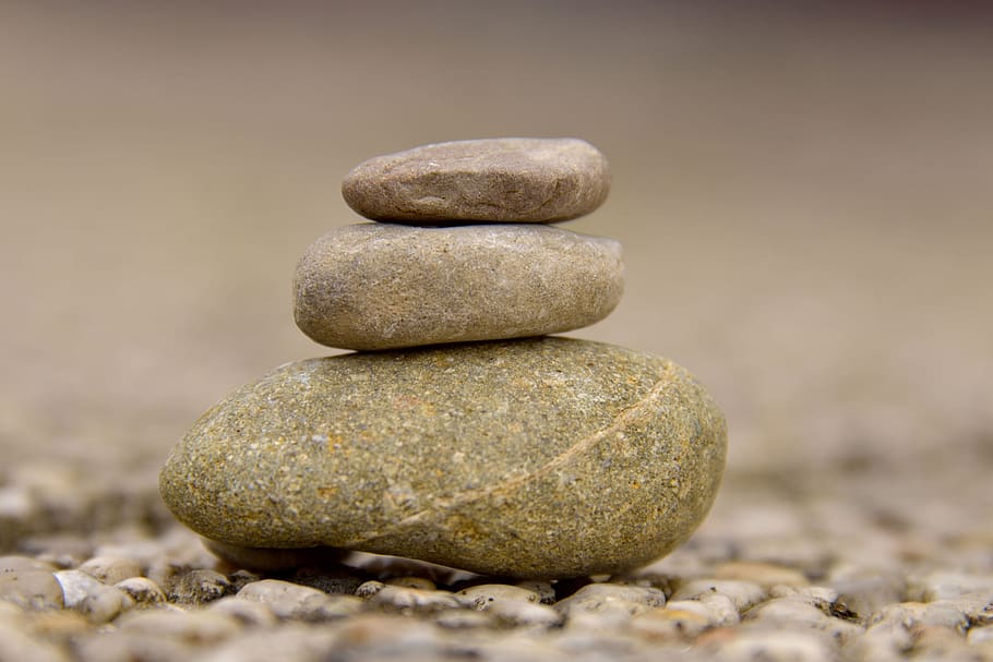 stone, brown, beige, oval, nature, rock, stone - object, stack, HD wallpaper