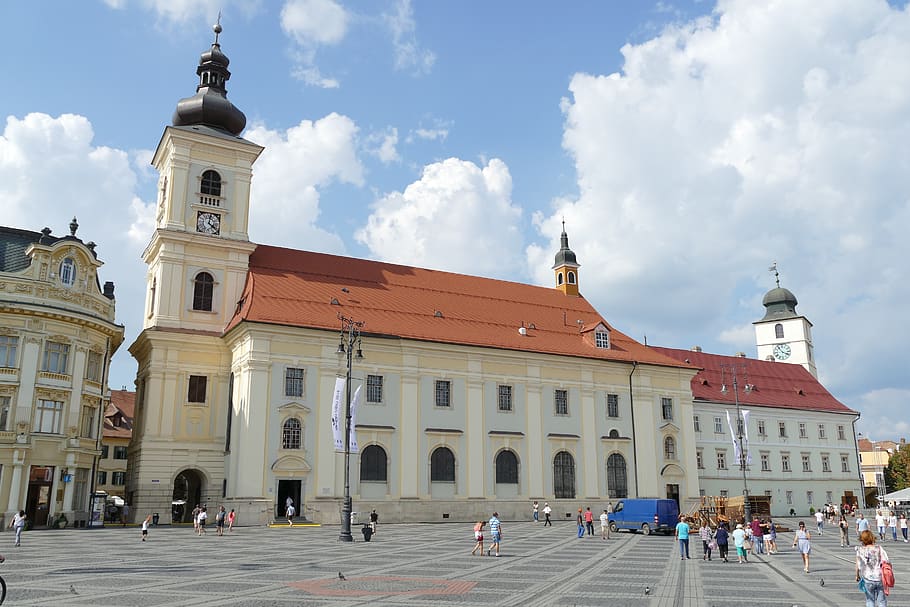 sibiu, romania, transylvania, hermannstadt, architecture, historic center, HD wallpaper