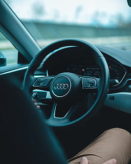 Black Audio Interior, a5, automobile, automotive, brand, car HD wallpaper