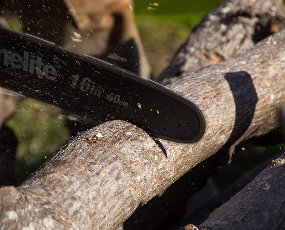 chainsaw, tool, power, cutting, tree, branch, pruning, lopping HD wallpaper