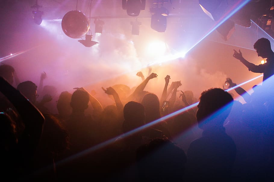 group of people inside the club, singapore, music, crowd, audience, HD wallpaper