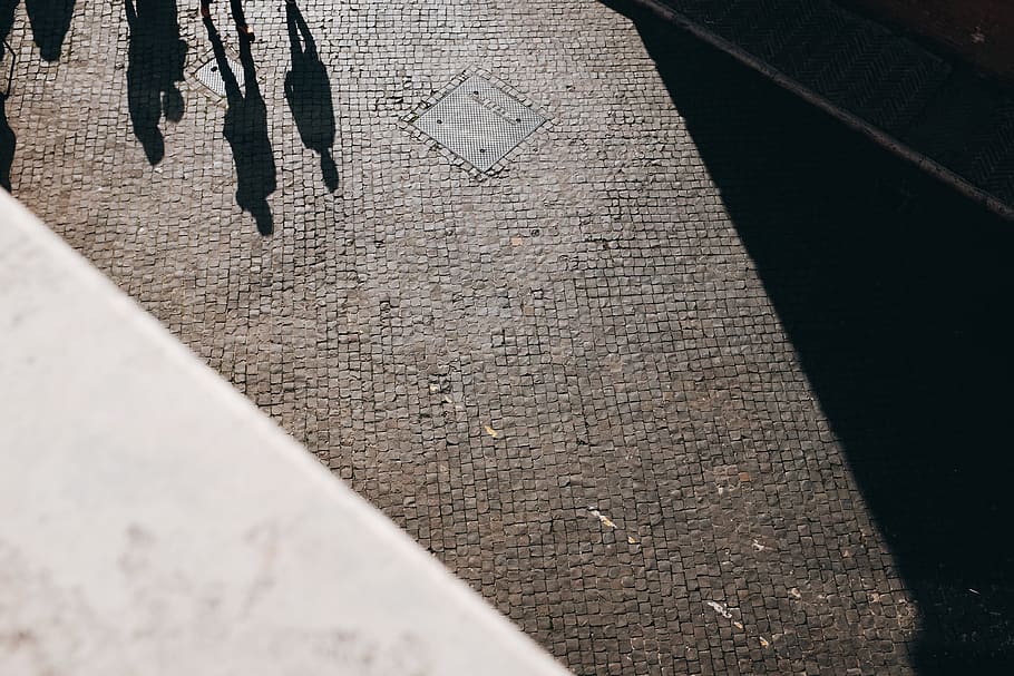 rug, path, clothing, apparel, walkway, contrast, street, shadows HD wallpaper