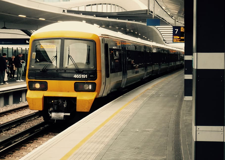 vehicle, train, transportation, human, person, railway, train track HD wallpaper