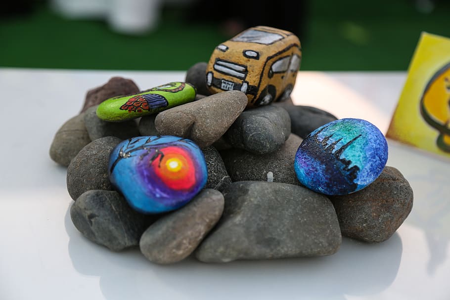 rock - object, stone - object, pebble, sunlight, beach, photography HD wallpaper