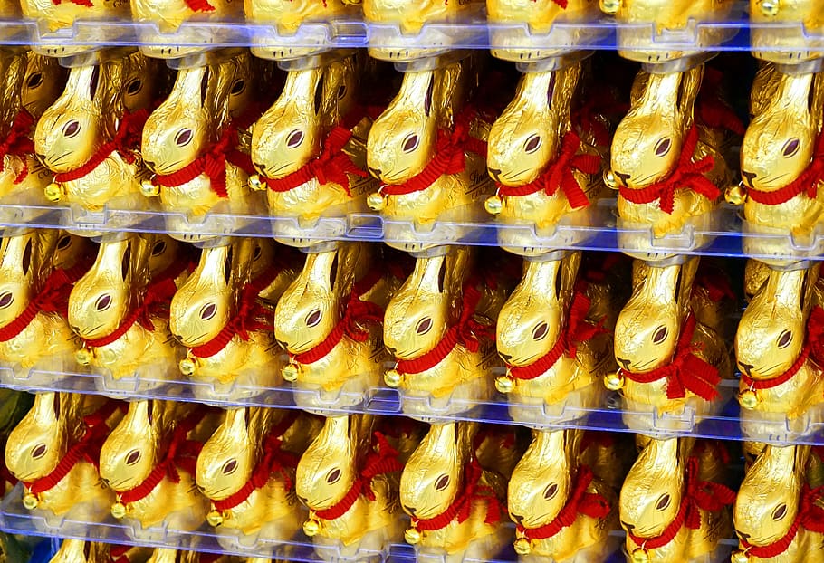 easter bunny, chocolate, candy, tracy, food and drink, in a row HD wallpaper