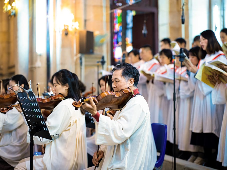 singing choir, women, group of people, traditional clothing, real people HD wallpaper