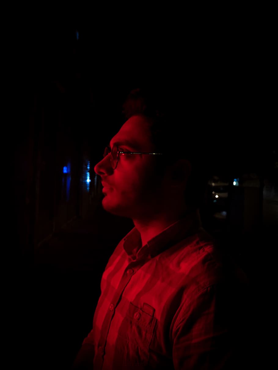 iran, mashhad, night, one person, portrait, headshot, red, illuminated HD wallpaper
