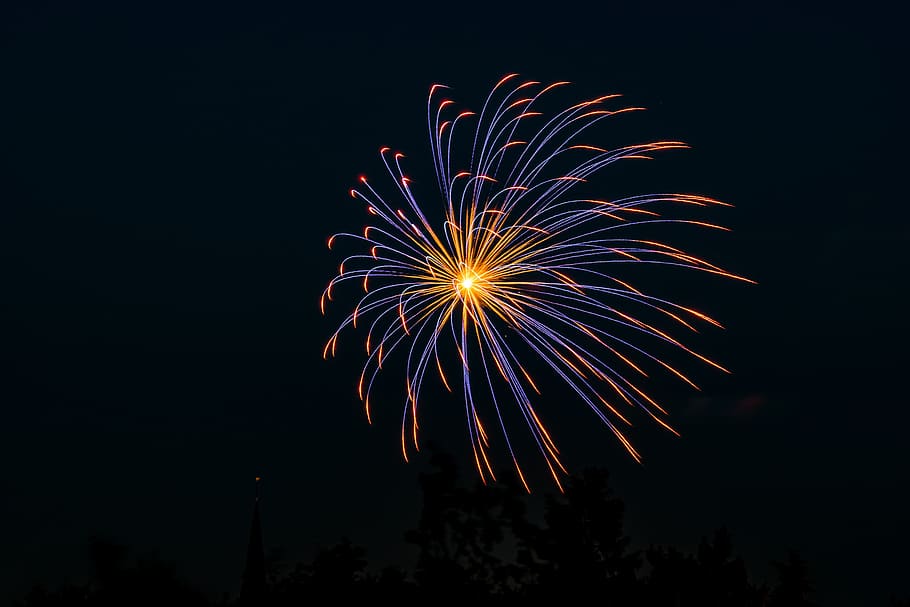 fireworks, flare-up, celebration, explosion, festival, rocket, HD wallpaper