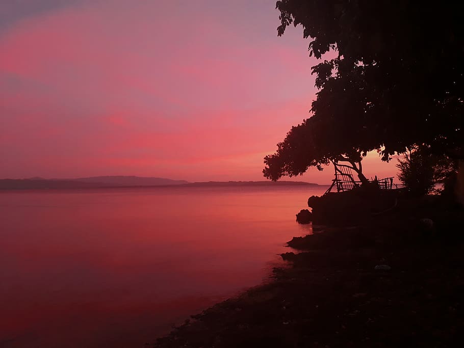 philippines, calape, water, sunset, sky, tranquility, scenics - nature HD wallpaper
