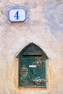 letterbox, mailbox, symbol, postbox, public mailbox, wall, logo HD wallpaper