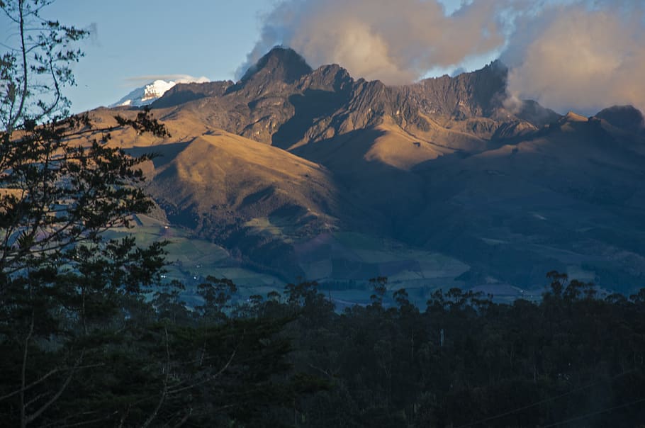 ecuador, aloag, quito, atardecer, cotopaxi, mountain, sky, scenics - nature, HD wallpaper