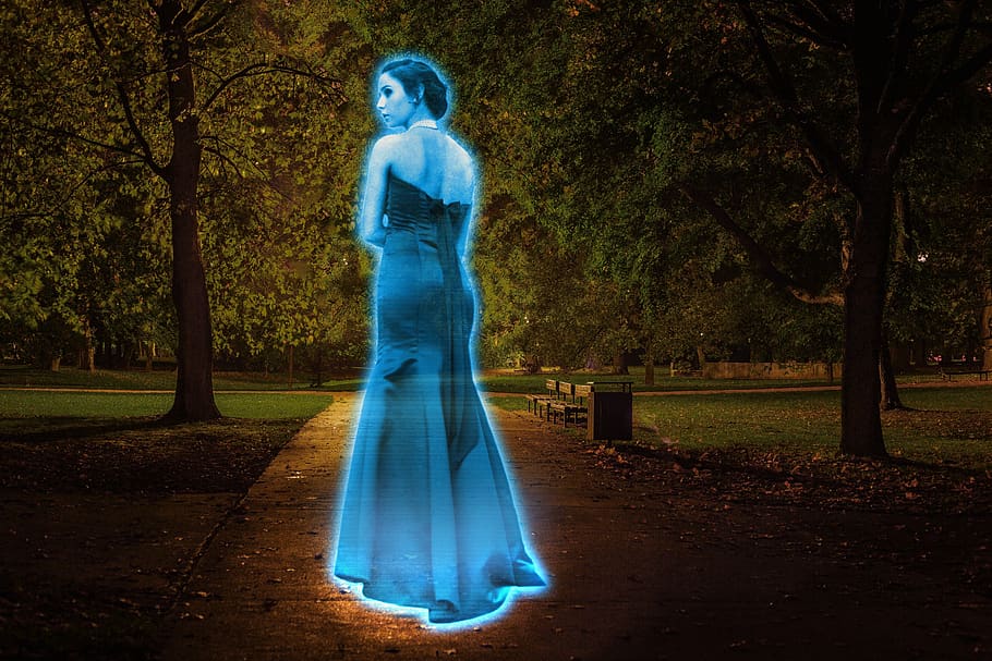 ghost, hologram, light, illuminated, iridescent, female, glow HD wallpaper