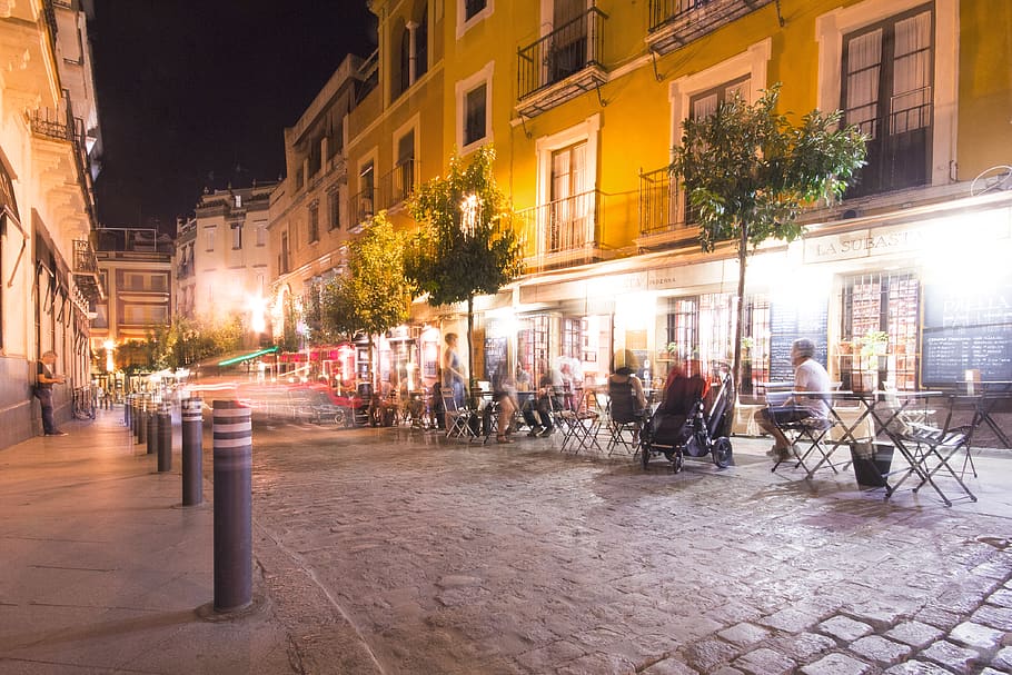 spain, seville, building exterior, architecture, city, street HD wallpaper