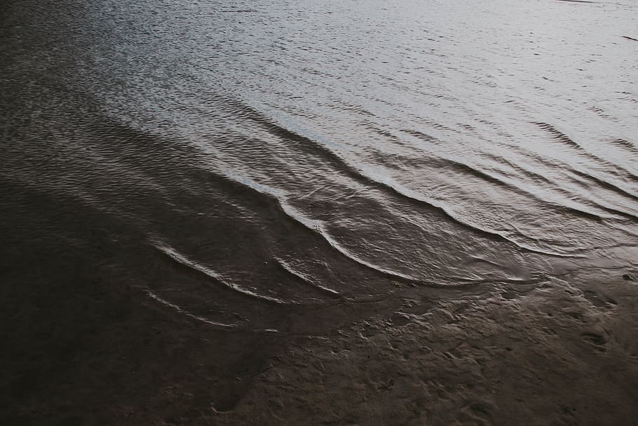 water, ocean, dark, moody, waves, beach, deep, full frame, backgrounds HD wallpaper