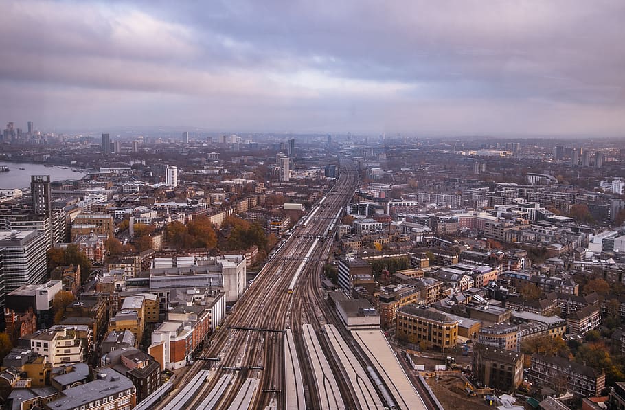 cityscape during daytime, nature, landscape, outdoors, road, scenery HD wallpaper