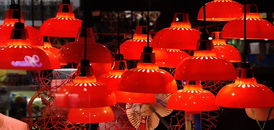 cool red lamps