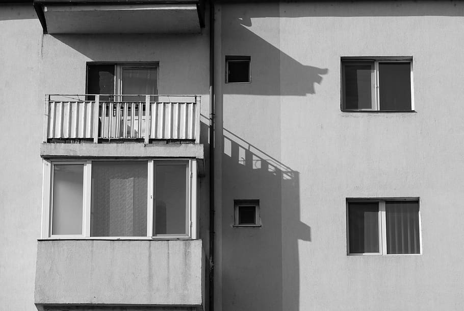 banister, handrail, window, railing, wall, balcony, building HD wallpaper