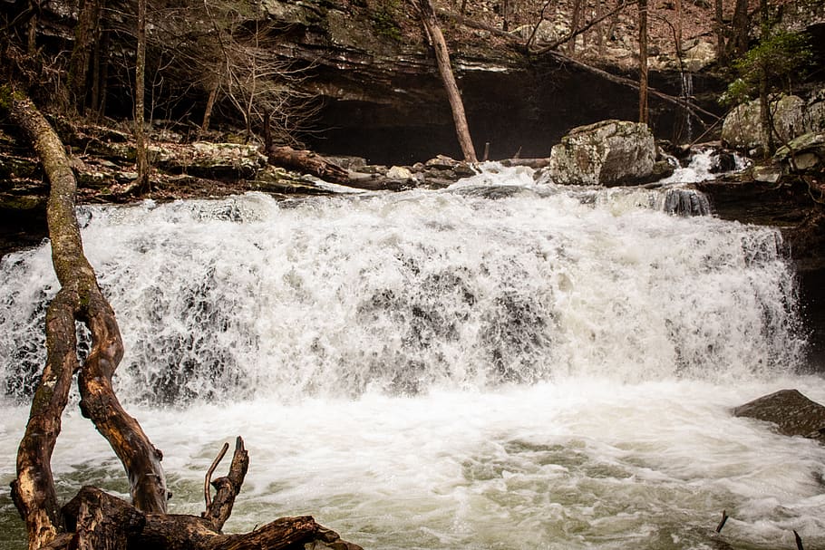 water, nature, outdoors, river, wood, waterfall, cloudland canyon state park HD wallpaper