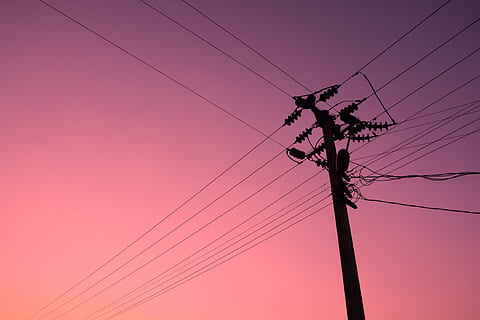 Electric Pole, various, communication, energy, power, cable, connection HD wallpaper