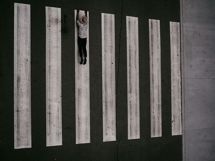 real people, day, one person, lifestyles, high angle view, walking HD wallpaper
