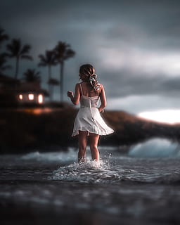 HD wallpaper: woman standing, vsco, instagram, cute, ocean, dress, blonde,  hawaii | Wallpaper Flare