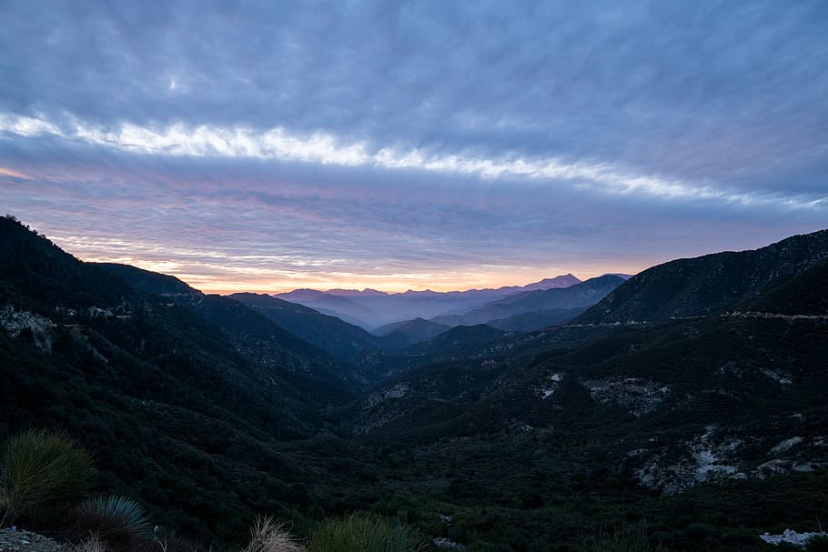 baldy, sun, sunset, nature, woods, forest, trees, adventure HD wallpaper
