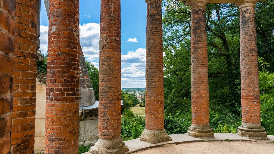 ruinenberg, columnar, view, stone, architecture, potsdam, old HD wallpaper