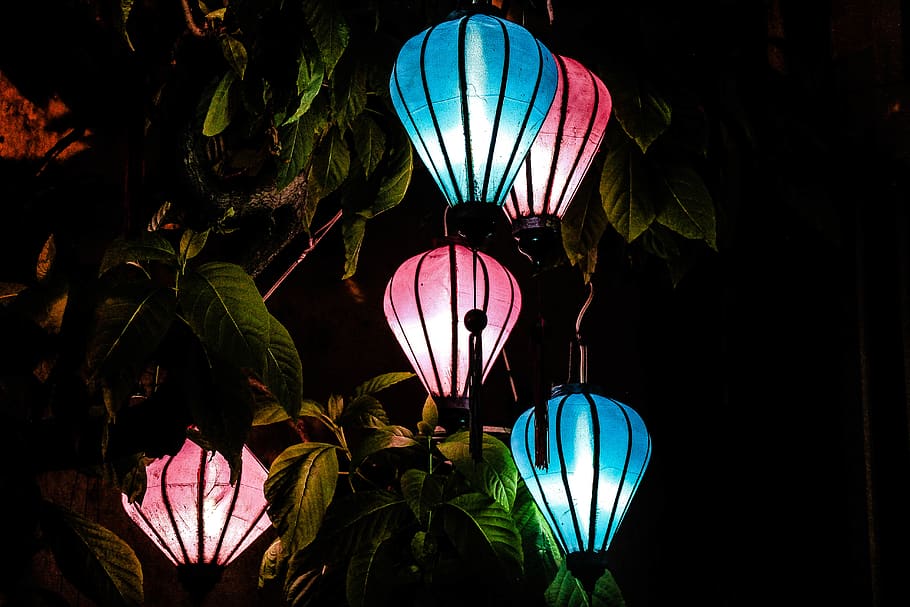vietnam, hội an, light, lights, lantern, lanterns, travel, HD wallpaper