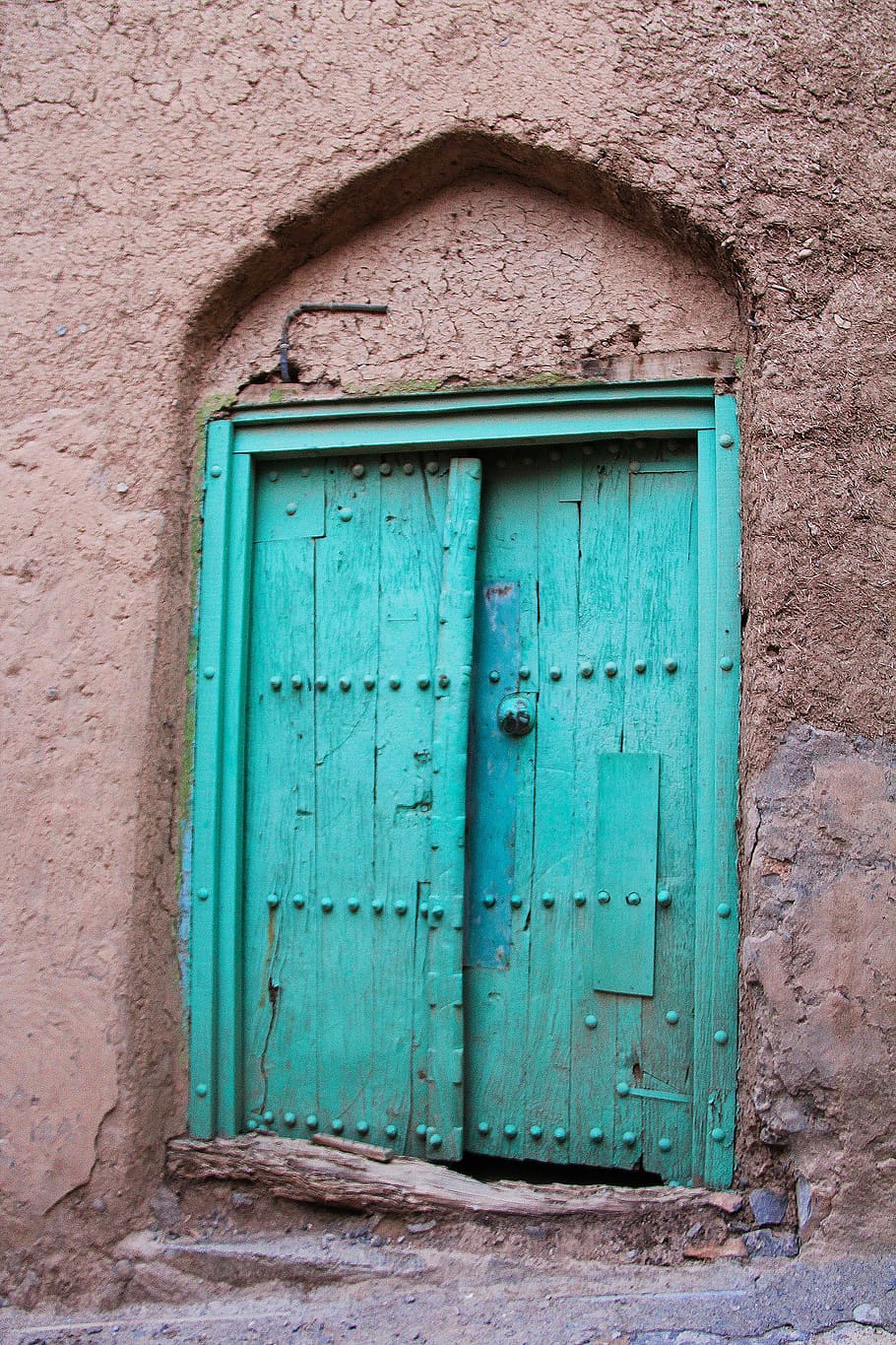 door, doorway, architecture, entrance, wall, al hamra, nizwa, HD wallpaper