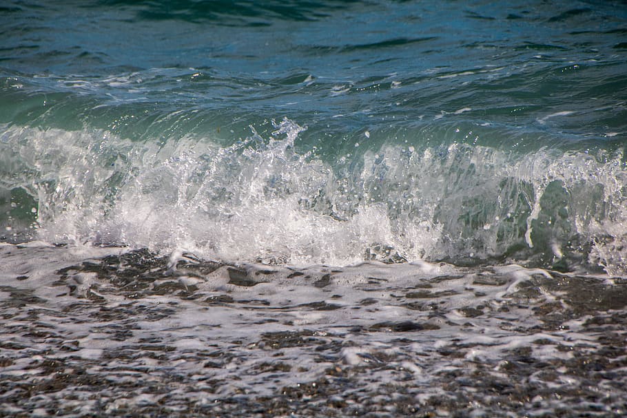 sea, wave, ocean, motion, water, aquatic sport, waterfront HD wallpaper