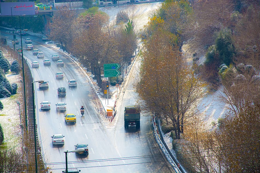 iran, tehran province, transportation, high angle view, mode of transportation HD wallpaper
