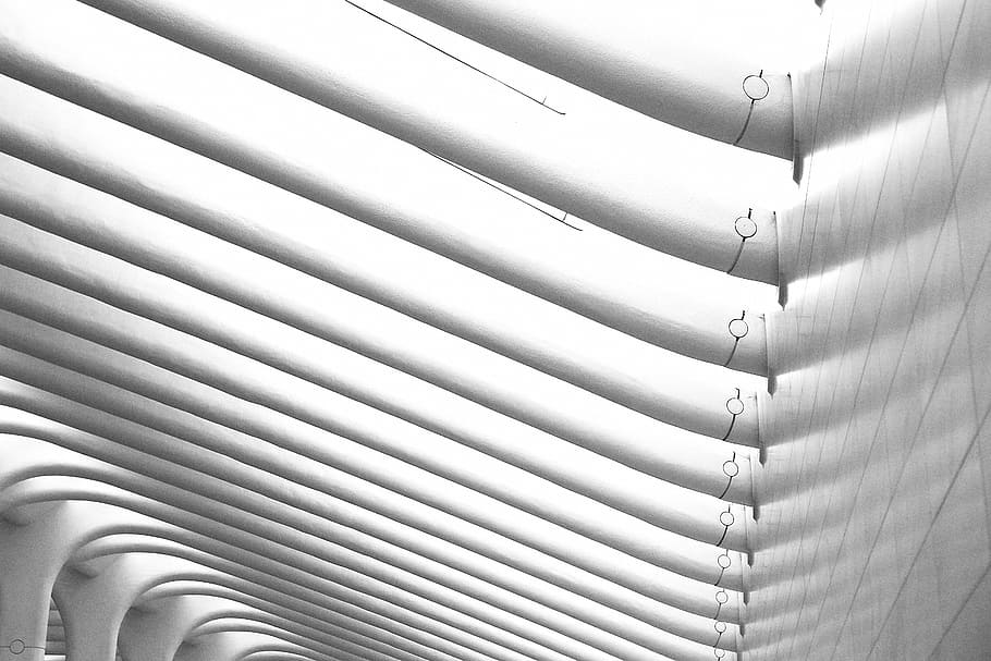 building, curves, texture, architecture, black and white, pattern HD wallpaper