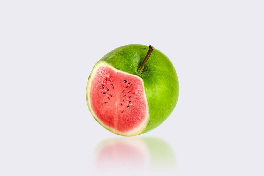 apple, fruit, watermelon, fresh, delicious, food and drink HD wallpaper