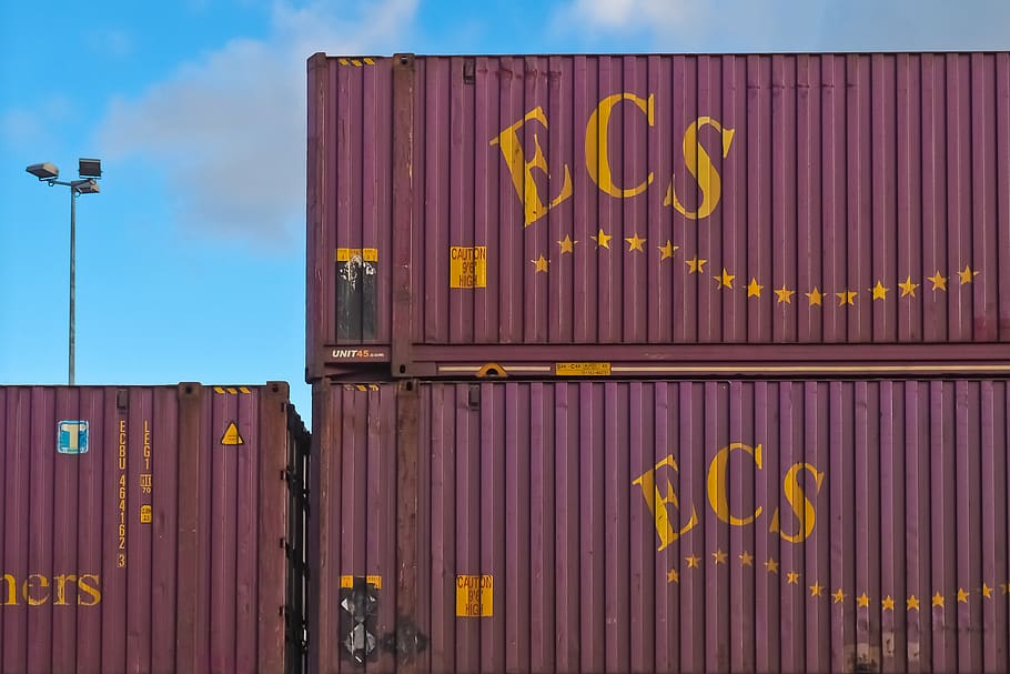 container, container port, cargo, transport, shipping, delivery HD wallpaper