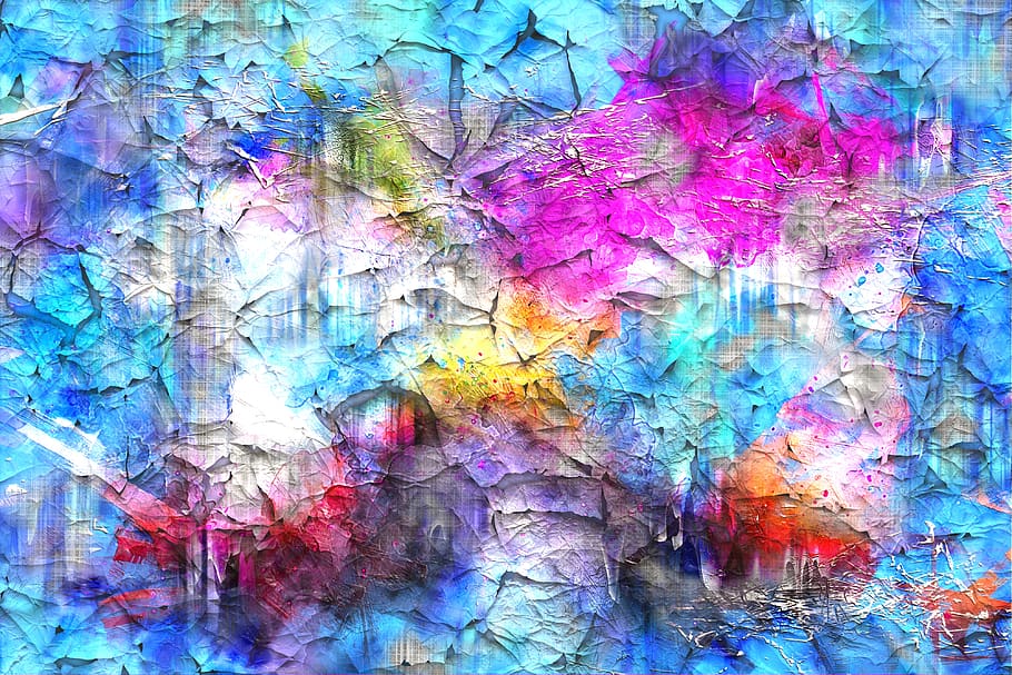 background, crackle, art, abstract, watercolor, vintage, colorful HD wallpaper