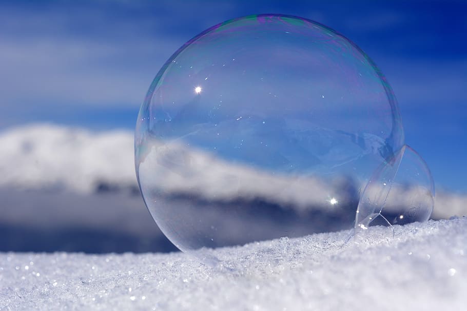 soap bubble, zer, winter, cold, ice cold, frozen, frozen bubble HD wallpaper