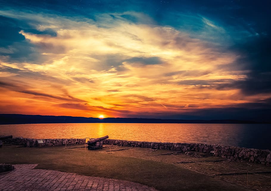 brazil, florianópolis, sky, cloud - sky, sunset, water, scenics - nature HD wallpaper