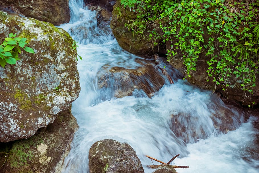 waterfall, landscape, river, nature, stream, outdoors, scenic HD wallpaper